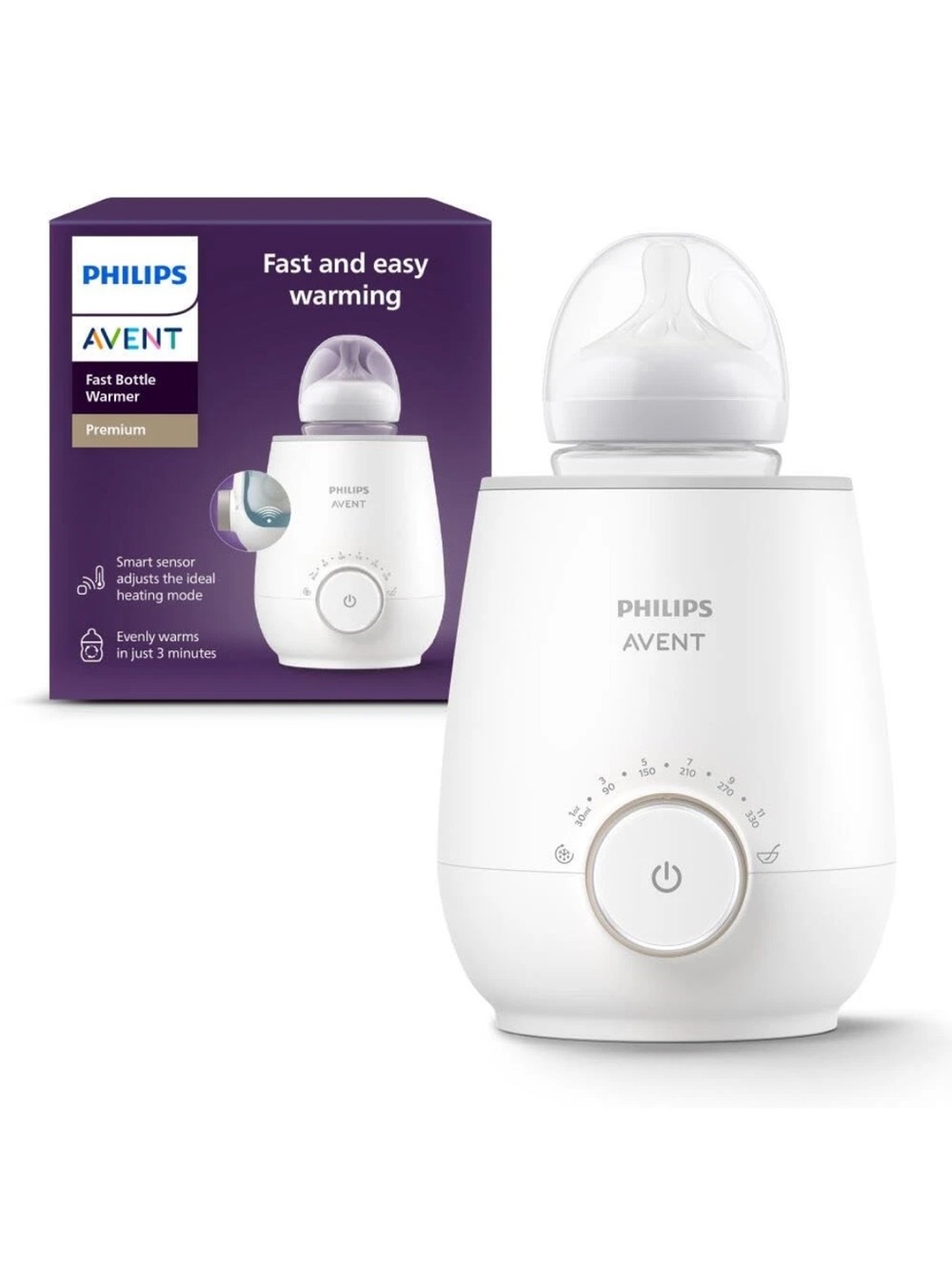 Philips Avent White Baby Bottle Warmer - Fast and Easy Warming